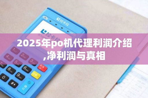 2025年po机代理利润介绍,净利润与真相