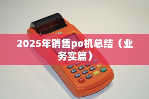2025年销售po机总结（业务实篇）