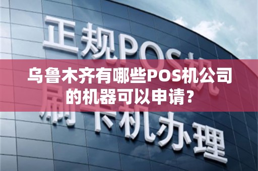 乌鲁木齐有哪些POS机公司的机器可以申请？