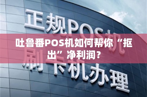 吐鲁番POS机如何帮你“抠出”净利润？