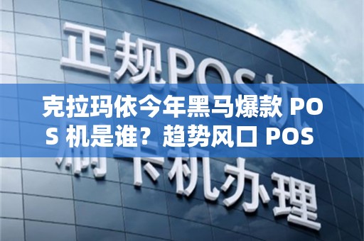 克拉玛依今年黑马爆款 POS 机是谁？趋势风口 POS 机要不要跟上吗？