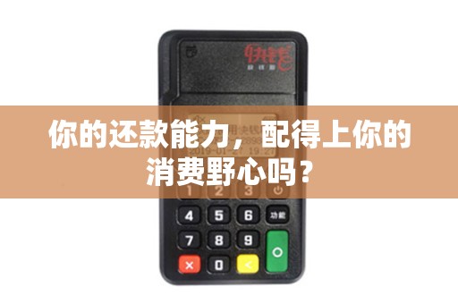 你的还款能力，配得上你的消费野心吗？