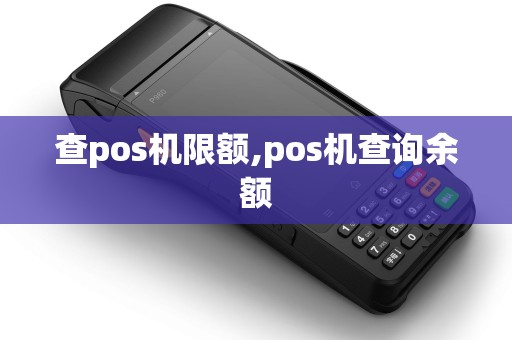 查pos机限额,pos机查询余额