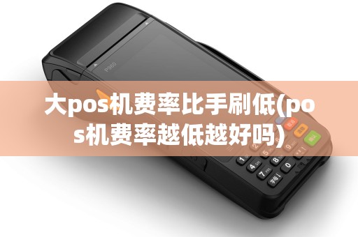 大pos机费率比手刷低(pos机费率越低越好吗)