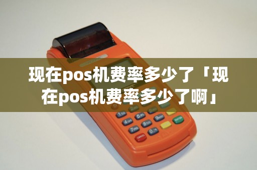 现在pos机费率多少了「现在pos机费率多少了啊」