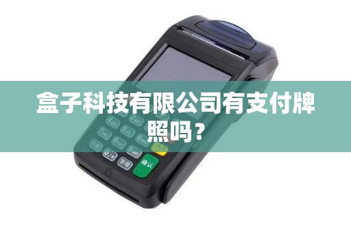 盒子科技有限公司有支付牌照吗？
