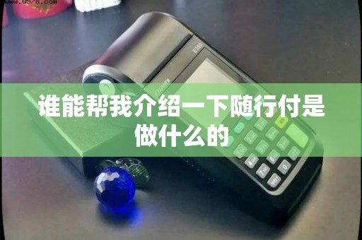 谁能帮我介绍一下随行付是做什么的