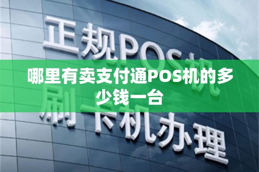 哪里有卖支付通POS机的多少钱一台